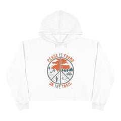Peace Is Found on The Trail Crop Hoodie