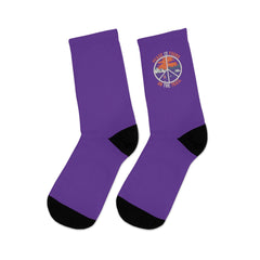 Purple Peace Is Found On The Trail Socks