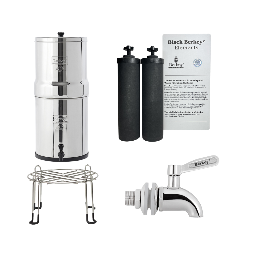 Royal Berkey Water Filter w/Stand + Stainless Steel Spigot - NEW
