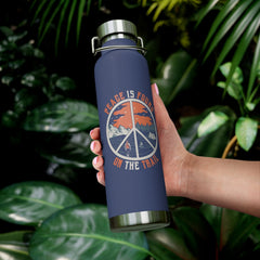 Peace Is Found On The Trail Hiking Water Bottle