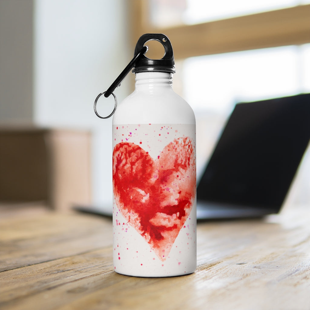 Pretty Red Heart Water Bottle - berkeycleanwater