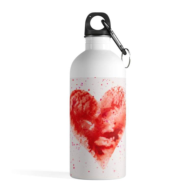 Pretty Red Heart Water Bottle