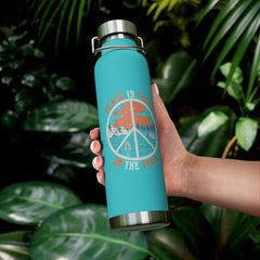 Peace Is Found On The Trail Hiking Water Bottle