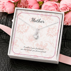 Mother's Day Necklace - Ribbon Shaped Pendant