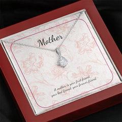 Mother's Day Necklace - Ribbon Shaped Pendant