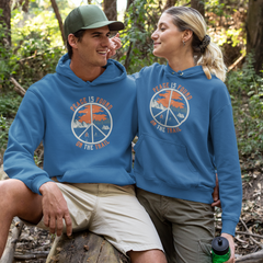 Peace Is Found On The Trail Blue Hoodie