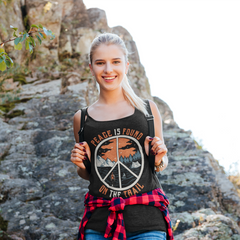 Peace Is Found On The Trail Racerback Tank